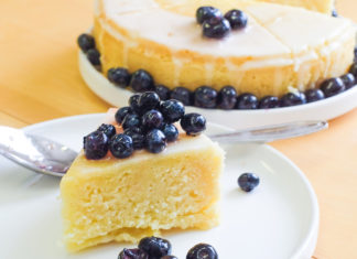 Lemon Yogurt Cake with Blueberries